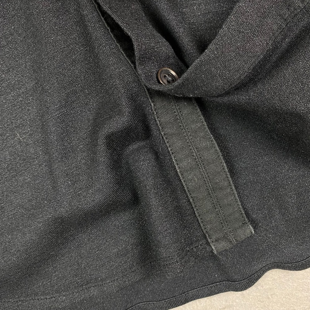 John Varvatos Collection mens Button Shirt Large Silk Cotton black pockets - Picture 4 of 16